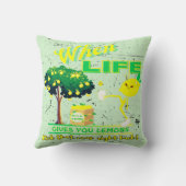 When Life 与え You Lemonsおもしろい引用文 クッション (裏面)