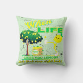 When Life 与え You Lemonsおもしろい引用文 クッション (正面)
