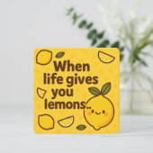 When Life 与え You Lemons – かわいい&おもしろい シーズンカード (スタンド正面)