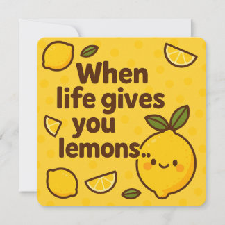 When Life 与え You Lemons – かわいい&おもしろい シーズンカード