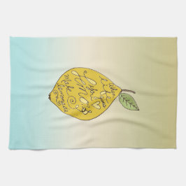 When Life 与え  you Lemons(人生のレモングラデーション)     キッチンタオル