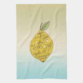 When Life 与え you Lemons(人生のレモングラデーション) キッチンタオル