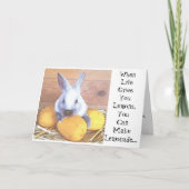 『When Life 与え  You Lemons Bunny Card』(When Life  Y カード (正面)