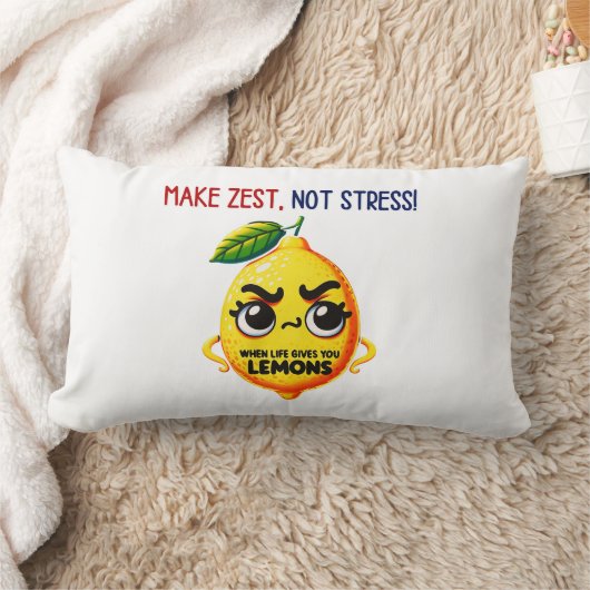 When Life 与え You  Lemons Cartoon ランバークッション (ブランケット)