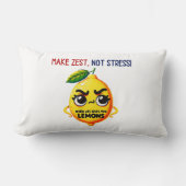 When Life 与え You  Lemons Cartoon ランバークッション (正面)