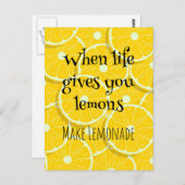 When Life 与え You Lemons  Sunny Yellow Lemon ポストカード (正面/裏面)