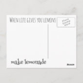 When Life 与え You Lemons  Sunny Yellow Lemon ポストカード (裏面)