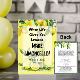 When Life 与え You Limoncello Elopement Card 招待状