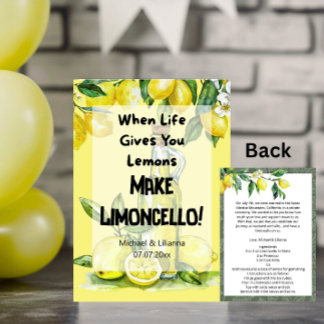 When Life 与え You  Limoncello Elopement Card 招待状