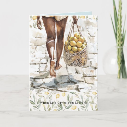 When Life Gives Lemons Make Lemonade Brown Black カード (正面)