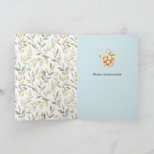 When Life Gives Lemons Make Lemonade Brown Black カード (内部)