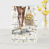 When Life Gives Lemons Make Lemonade Brown Black カード (黄色い花)