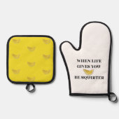 When Life Gives You Lemons Be A Squirter 鍋つかみ&鍋敷きセット (正面)