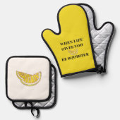 When Life Gives You Lemons Be A Squirter 鍋つかみ&鍋敷きセット (正面/裏面)