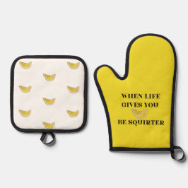 When Life Gives You Lemons Be A Squirter 鍋つかみ&鍋敷きセット