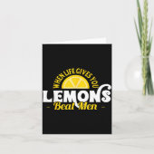 When Life Gives You Lemons Beat Men Funny Sarcasm  カード (正面)