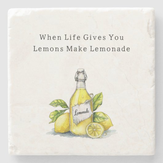 When Life Gives You Lemons Lemonade ストーンコースター (正面)
