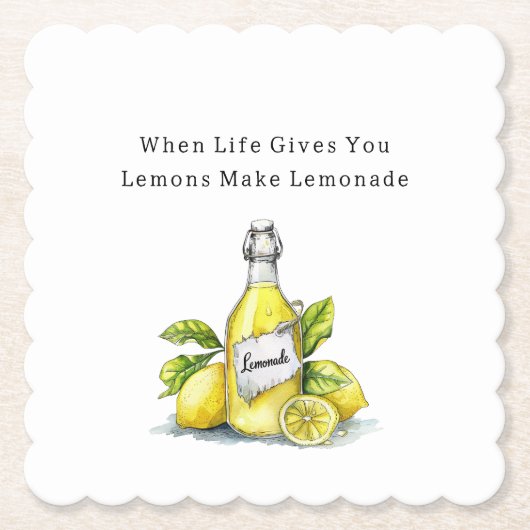 When Life Gives You Lemons Lemonade ペーパーコースター (正面)