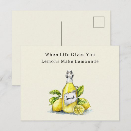 When Life Gives You Lemons Lemonade ポストカード (正面/裏面)