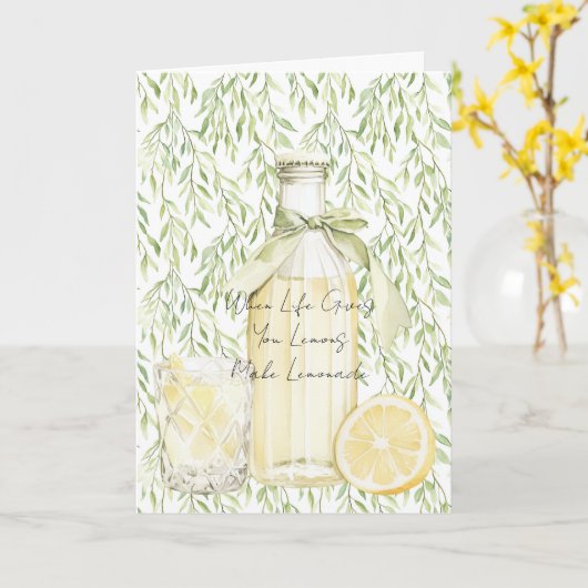 When Life Gives You Lemons Make Lemonade カード (黄色い花)