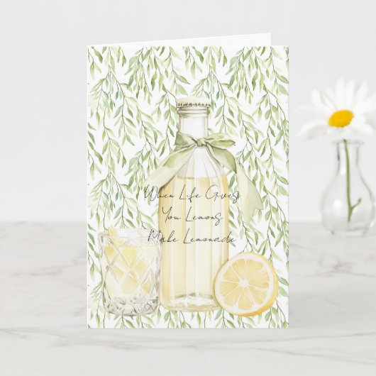 When Life Gives You Lemons Make Lemonade カード (小さな植物)