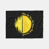 When Life Gives You Lemons Make... - Lemonade  フリースブランケット (正面(横))