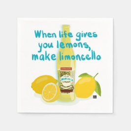 When Life Gives You Lemons - Make Limoncello スタンダードカクテルナプキン