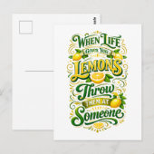 When Life Gives You Lemons -- Throw Them ポストカード (正面/裏面)