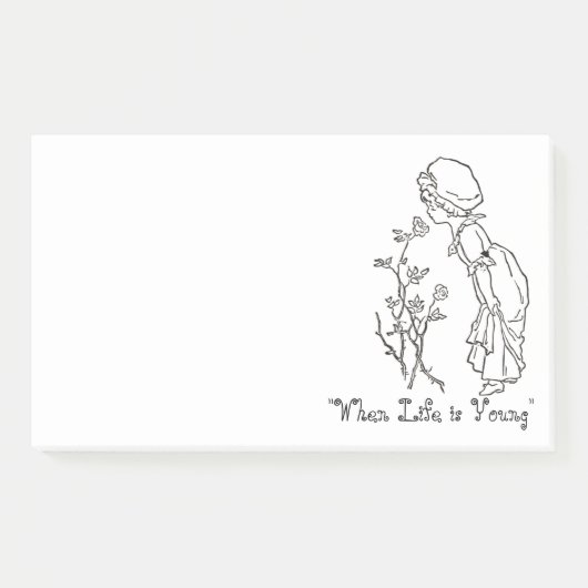 When Life Is Young 10" x 6" Post-it® Notes ポストイット (正面)