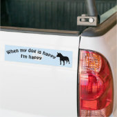 When My Dog is Happy v11 Bumper Sticker バンパーステッカー (トラック上)
