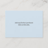 "WHEN ONE DOOR CLOSES ANOTHER ONE OPENS" 名刺 (裏面)