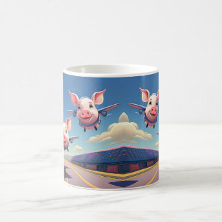When Pigs Fly Funny Airplane Pigs コーヒーマグカップ