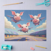 When Pigs Fly Funny Airplane Pigs 薄葉紙 (クラフト)
