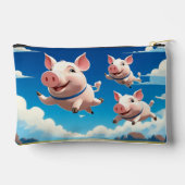 When Pigs Fly Funny Winged Pigs アクセサリーポーチ (裏面)