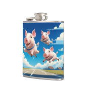 When Pigs Fly Funny Winged Pigs フラスク (左)