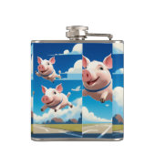 When Pigs Fly Funny Winged Pigs フラスク (裏面)