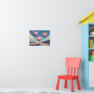 When Pigs Fly Funny Winged Pigs ポスター