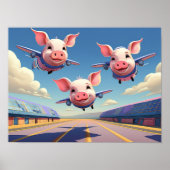When Pigs Fly Funny Winged Pigs ポスター (正面)