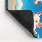 When Pigs Fly Funny Winged Pigs マウスパッド (コーナー)