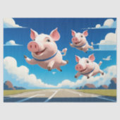 When Pigs Fly Funny Winged Pigs 薄葉紙 (正面)