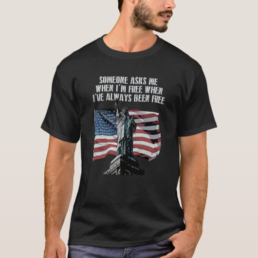 When Someone Asks Me When Patriotic American Patri Tシャツ (正面)