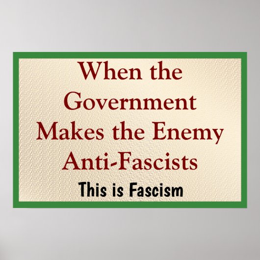 When the Enemy is Anti-Fascist ポスター (正面)