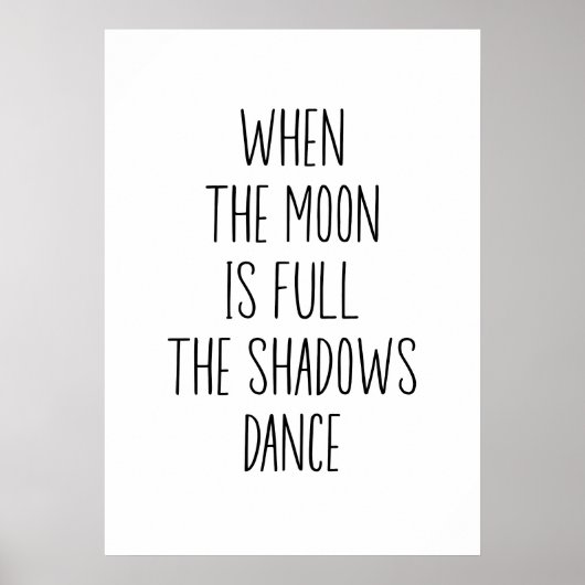 When the moon is full  ポスター (正面)