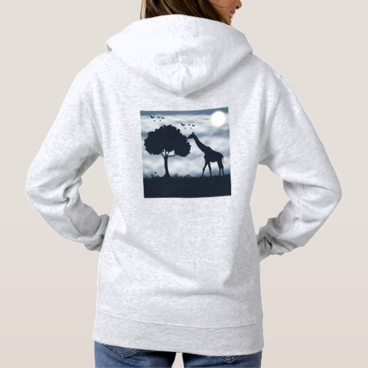 When the Moon Whispers to the Giraffe パーカ (裏面)