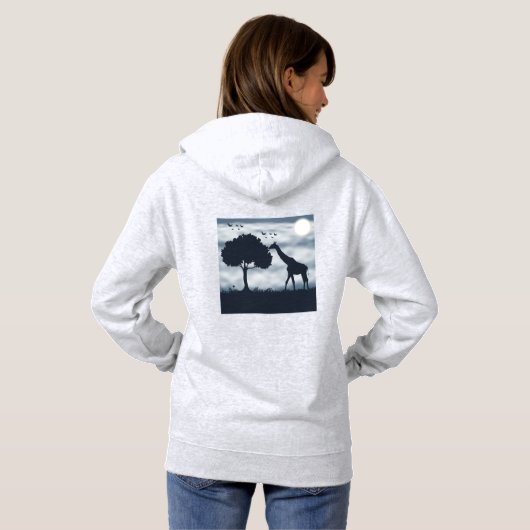 When the Moon Whispers to the Giraffe パーカ (裏面フル)