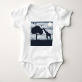 When the Moon Whispers to the Giraffe ベビーボディスーツ