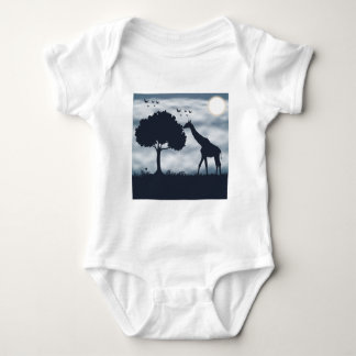 When the Moon Whispers to the Giraffe ベビーボディスーツ