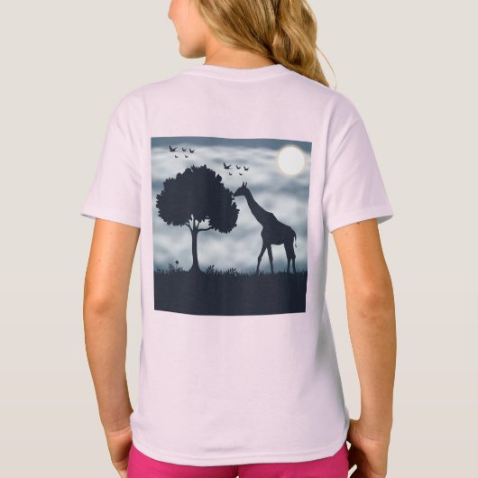 When the Moon Whispers to the Giraffe Tシャツ (裏面)