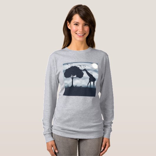 When the Moon Whispers to the Giraffe Tシャツ (正面フル)