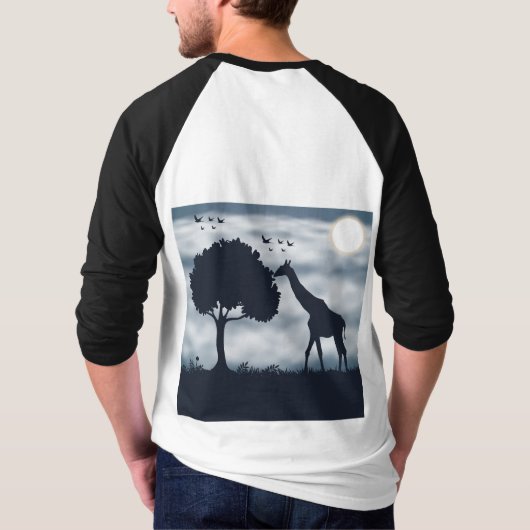 When the Moon Whispers to the Giraffe Tシャツ (裏面)